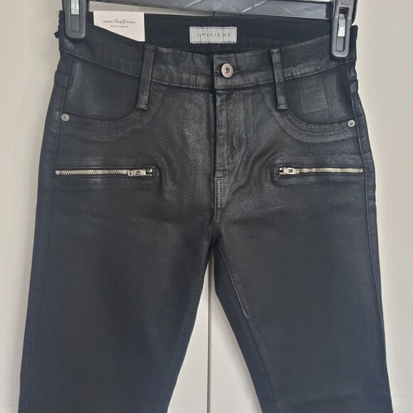 James jeans  twiggy ankle zip oil slicked size 28 - Picture 10 of 14